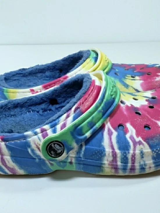 CROCS Faux Fur Lined Mules Clogs - Picture 1 of 6